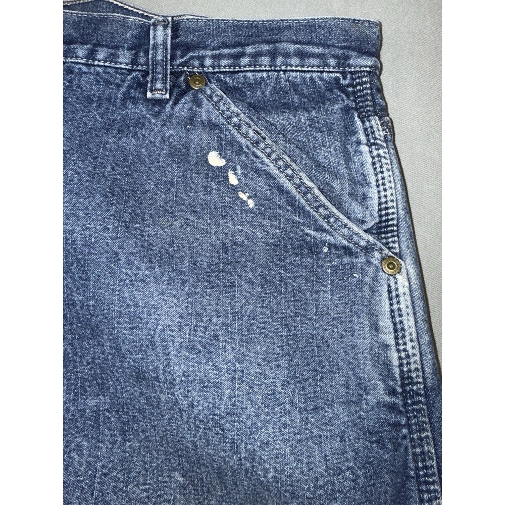 Men's Wranger Fleece Lined Carpenter Work Jeans Blue Size 36x30 - Picture 3 of 9